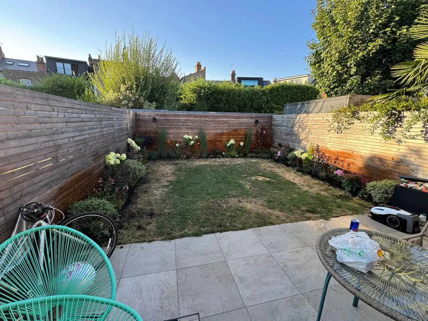 After: Back garden borders and edging