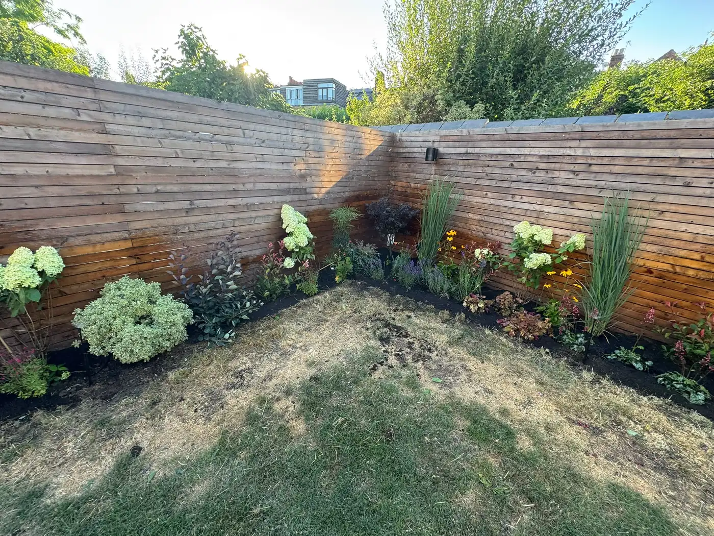 After: Back garden borders and edging