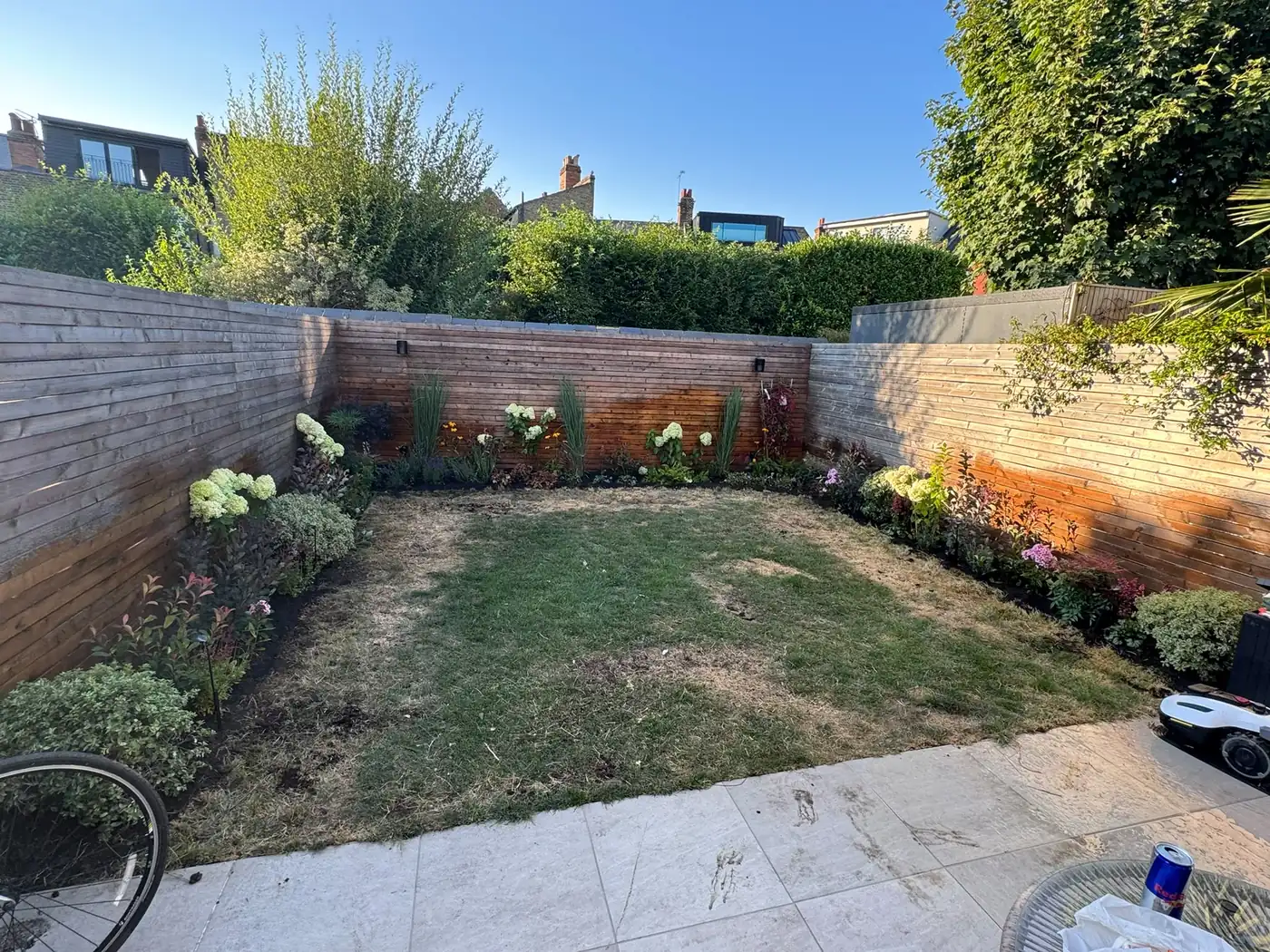 After: Back garden borders and edging