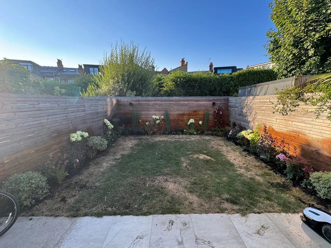 After: Back garden borders and edging